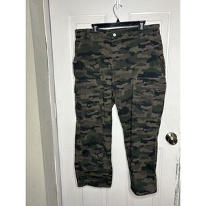 Duluth Trading Pants Mens 38x30 Flex Fire Hose Relaxed Camo Cargo Work Utility